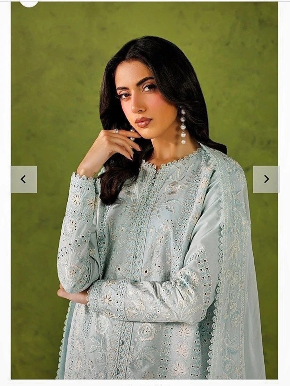 Emaan Adeel Pakistani suit 3 pc suit in Blue